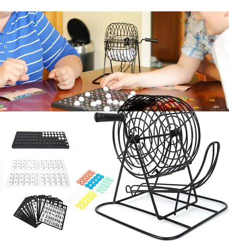 Set Bingo Tómbola Juego De Mesa Familiar + Cartones